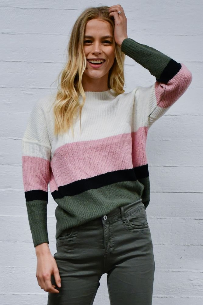 CUBUS STRIPED PULLOVER KNIT
